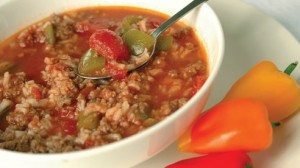 All the flavor of stuffed peppers in a soup.