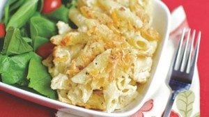If you like Smoked Gouda you'll love this recipe! Penne pasta or macaroni can be used.
