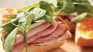 Leftover holiday hams are destined for sandwiches...lots of sandwiches! This one pairs the smoky sweetness of ham with the creamy goodness of Brie cheese. Make "sub-style" for a casual luncheon with friends. This sandwich is equally as good with smoked turkey.