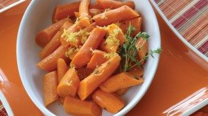 This recipe looks really beautiful using different colored carrots; maroon, yellow, orange…they do bleed into one another during cooking so the colors stay pretty vibrant.