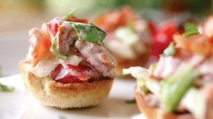 While a sandwich is the perfect home for the classic BLT, this variation mixes all the ingredients together and serves them up in neat little toast cups. Assemble all the ingredients, mix at the last minute and serve.
