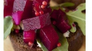 Fresh beets, earthy and sweet, are best roasted or steamed and, when there’s an abundance, pickled! Serve as a side dish, a relish or as an accompaniment to a cheese board with a creamy cheese, like goat cheese or brie, and chunks of pumpernickel bread.
