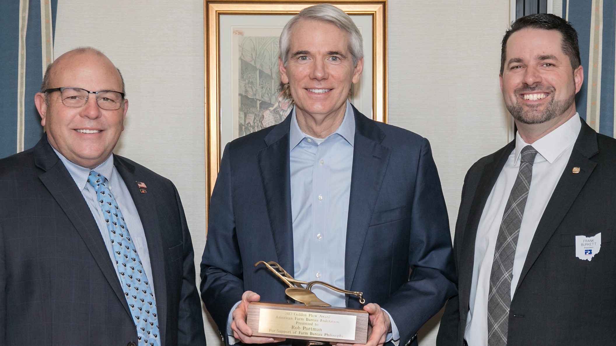 Sen. Portman Honored with Farm Bureau Golden Plow Award - Ohio Farm Bureau