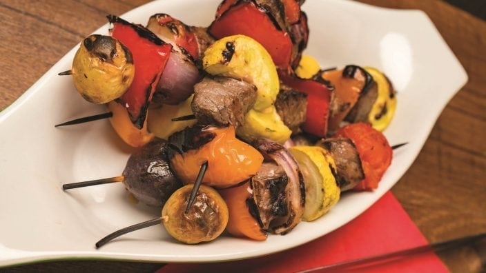 Kabobs on the grill