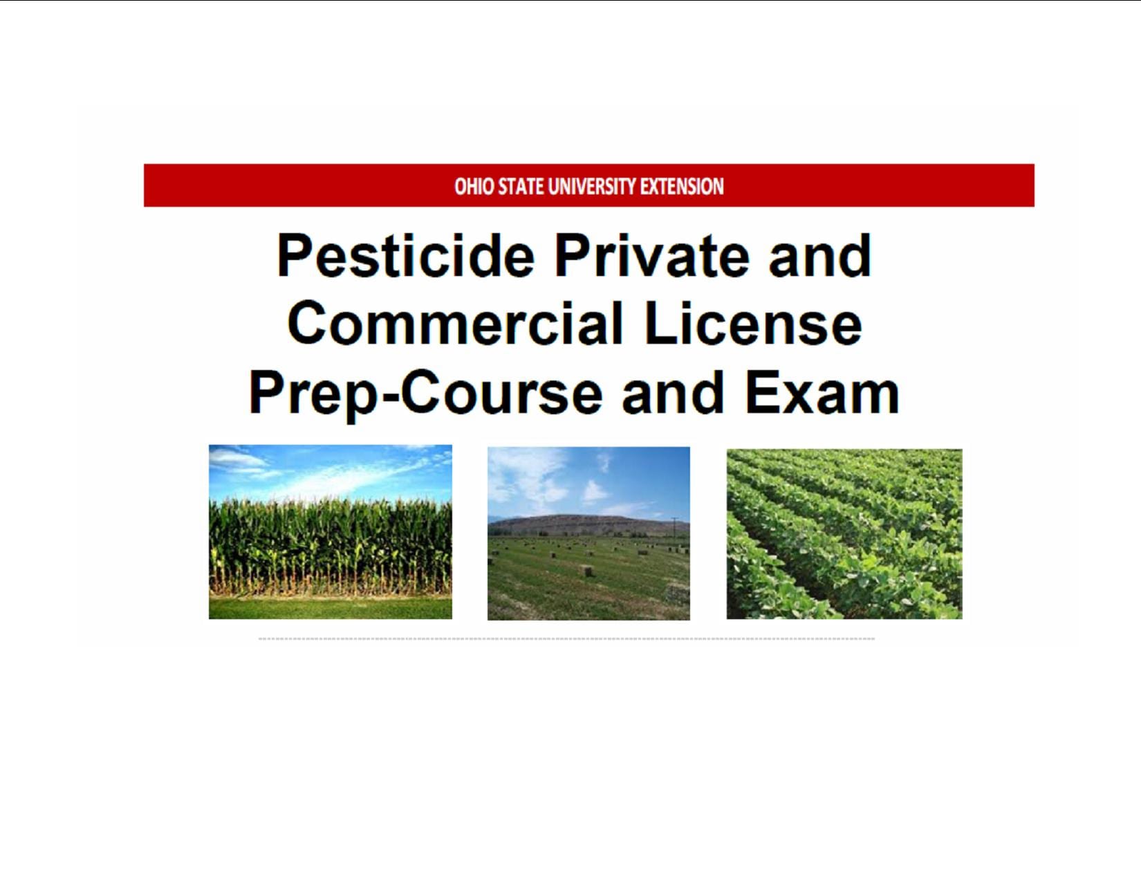 Pesticide Application Training and testing programs Ohio