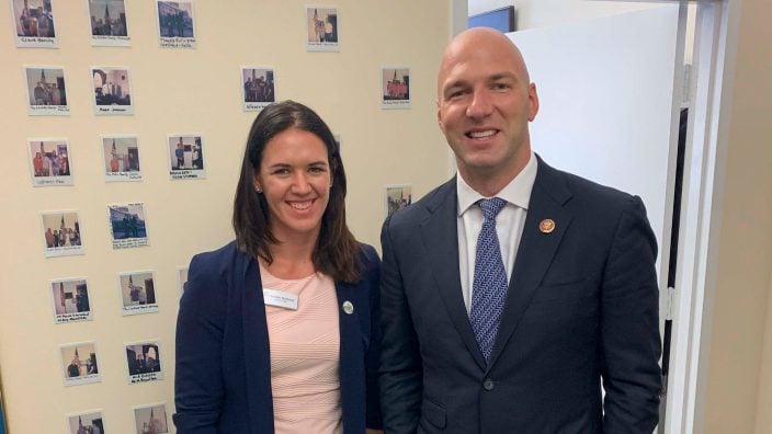 Christina McDowell with Rep. Anthony Gonzalez