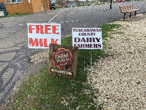 Free milk Tuscarawas County