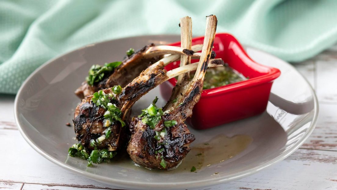 Our Ohio Recipe Grilled lamb with mint chutney sauce