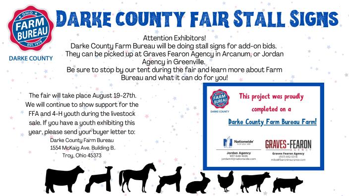 Darke County Fair Stall Signs