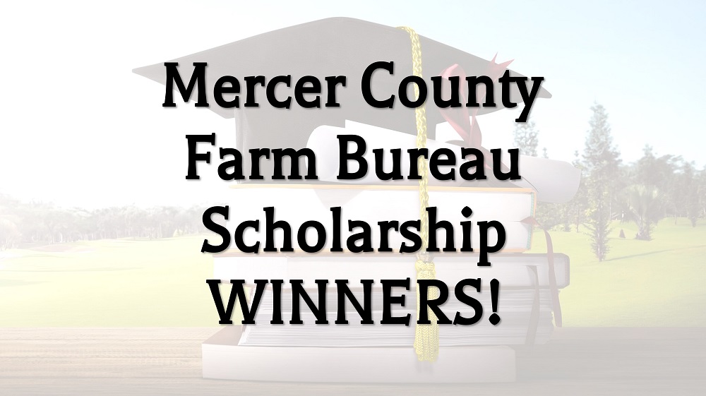 Mercer County Farm Bureau scholarship winners Ohio Farm Bureau