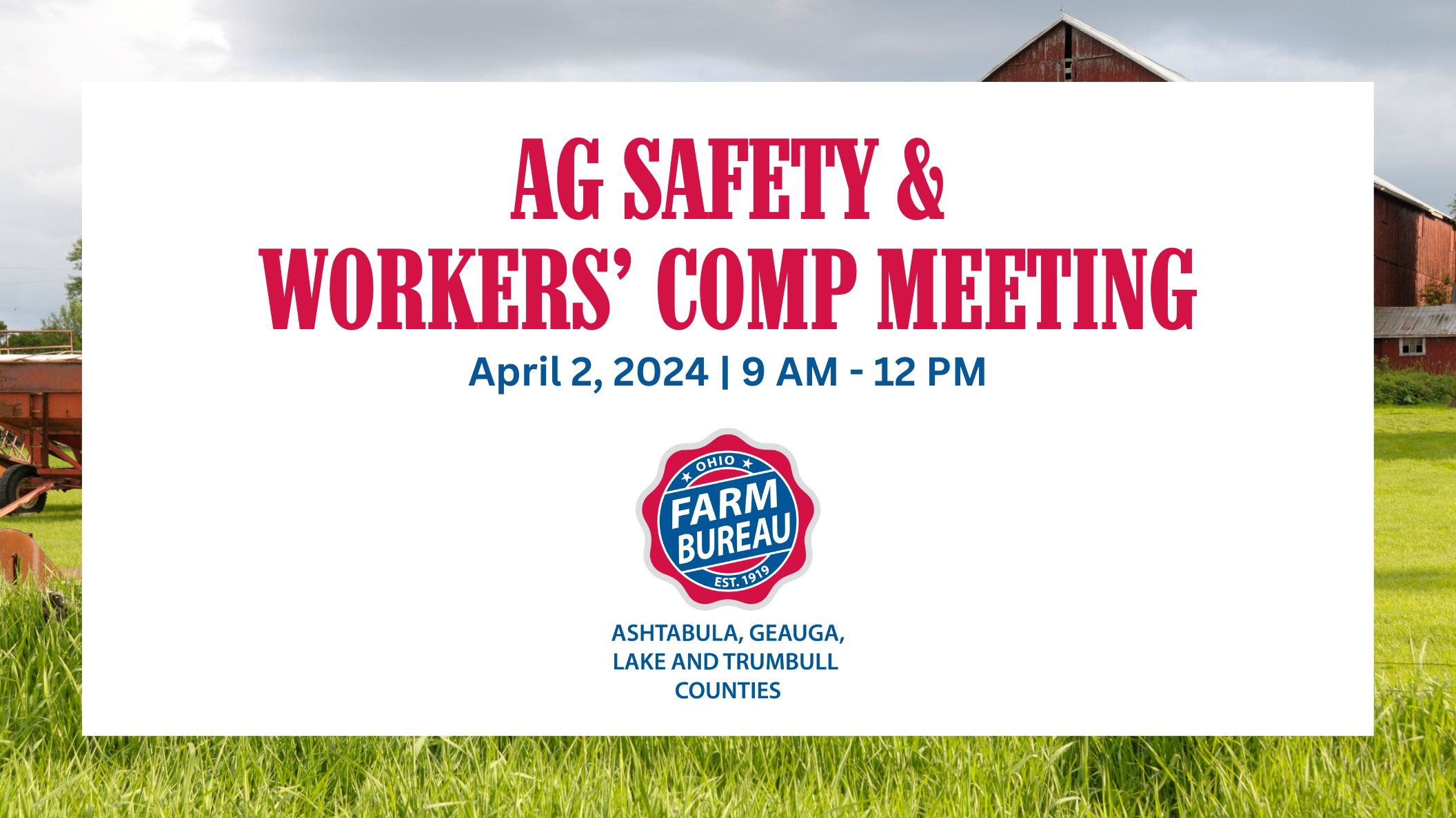 Ag Safety and Workers' Comp Meeting Ohio Farm Bureau
