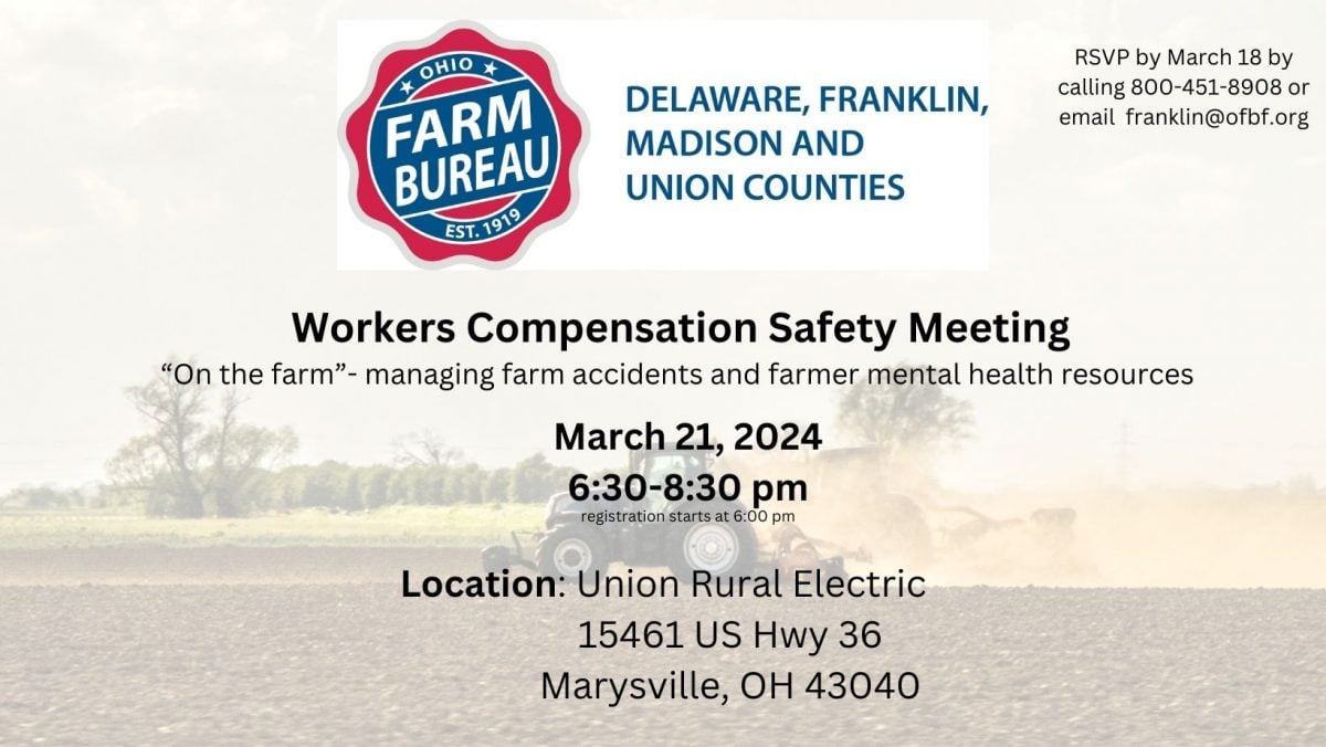 Workers' Compensation Safety Meeting Ohio Farm Bureau