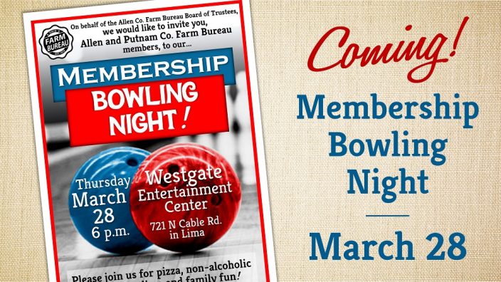Membership Bowling Night March 28