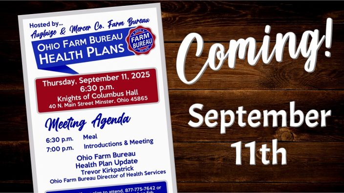 Ohio Farm Bureau Health Plans Meeting Sept. 11