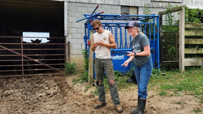 Hannah Ziegler on the farm